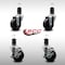 Service Caster 3.5'' SS Soft Rubber Wheel Swivel 1-5/8'' Expanding Stem Caster Set 2 Brakes, 4PK SCC-SSEX20S3514-SRS-2-TLB-2-158 - alternate 2